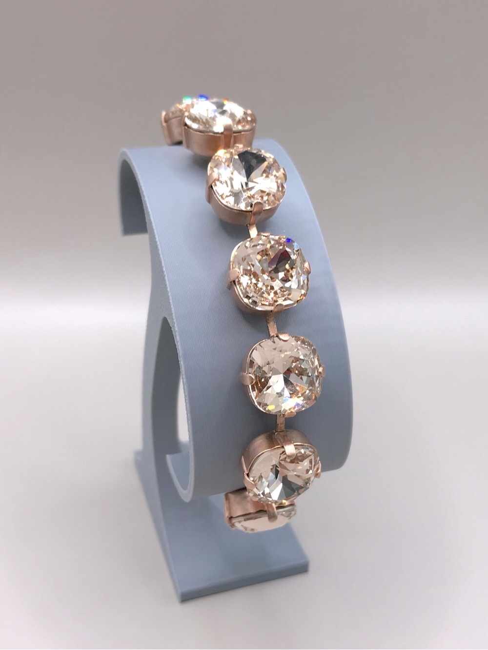 Rose Gold Crystal Link Bracelet